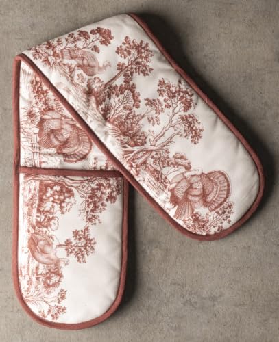 Double Oven Mitts 100% Cotton Double Oven Glove (098 - Holy Jouy - Brown / 7" x 35" (Double Oven Mitt))