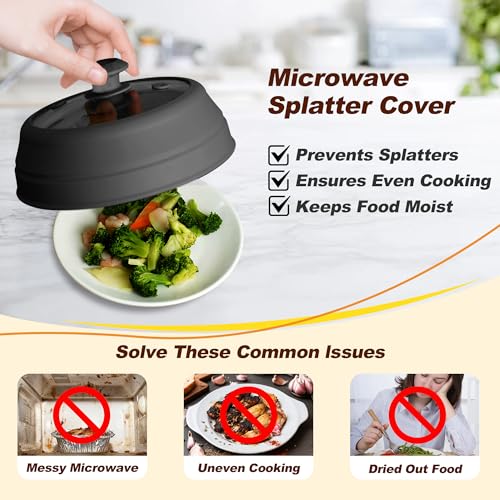 Microwave Splatter Cover (Black / 10.8inch)