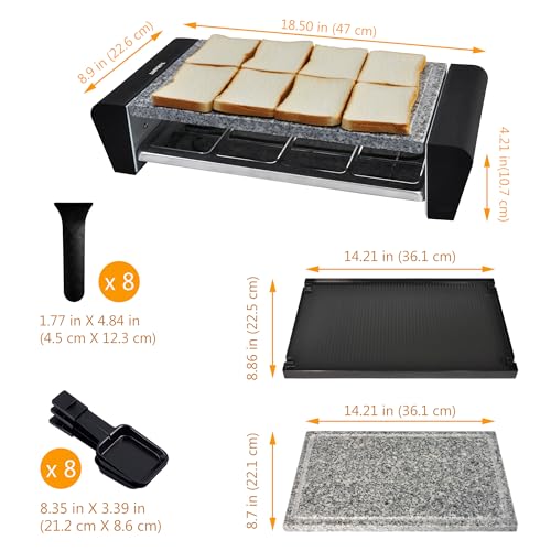 Raclette Grill with Extra Stone Plate
