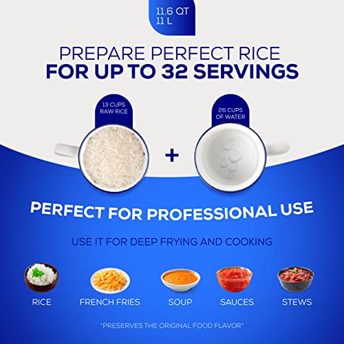 11.6 QT / 11 Liter) Caldero Pot with Lid, Large Cast Aluminum Rice Pot, 32-Cup Capacity for Rice, Soups, Stews, Frying & Large-Batch Cooking
