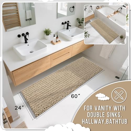 Bathroom Runner Rug 60x24 Inch (10.0333 Sq Ft)