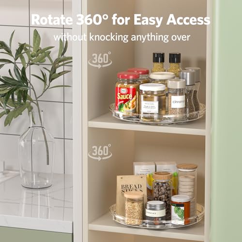 4 Pack 9.25in Lazy Susan Organizer (Clear 9.25in / 4 Pack)