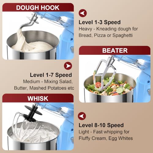 4QT Electric Stand Mixer (Light Blue)