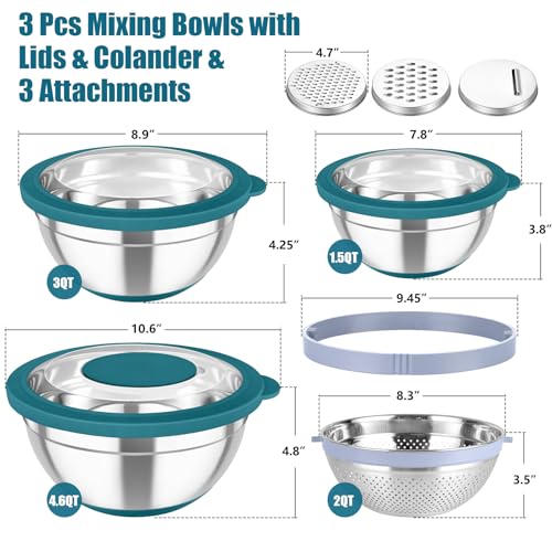 Mixing Bowls with Colander (4 Count)