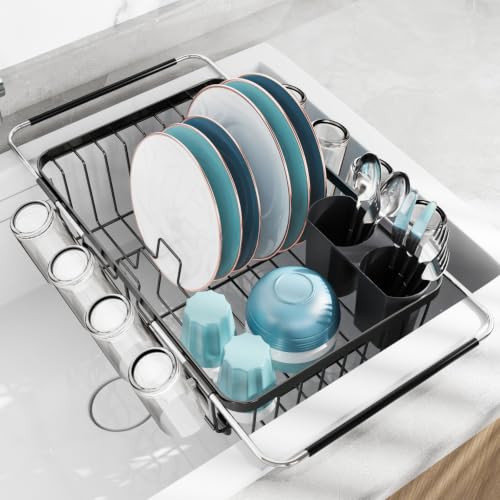 Dish Drying Rack Over the Sink (Gunmetal Grey / For 11.5"-30"W Sink)