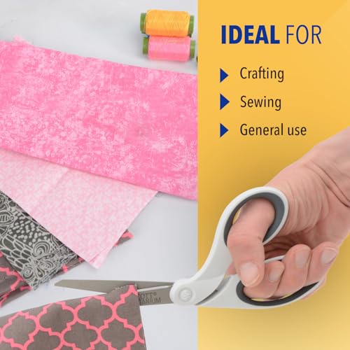8" Bent Craft Scissors with Titanium (8-Inch / 8" Crafting Scissors "Bent")