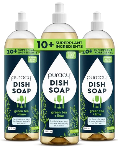 Dish Soap Green Tea & Lime (16 Fl Oz (Pack of 3))