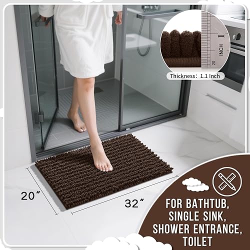 Bathroom Rugs Non Slip Washable 32x20 Inch