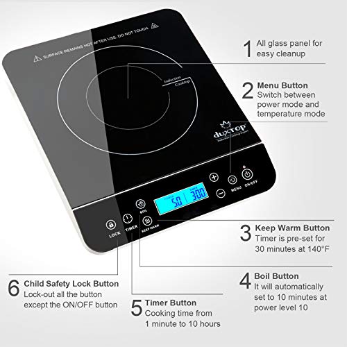 Portable Induction Cooktop (Silver / 1800 Watts / Cooktop)