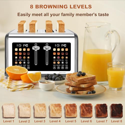 4 Slice Toaster Touch Screen (Grey)