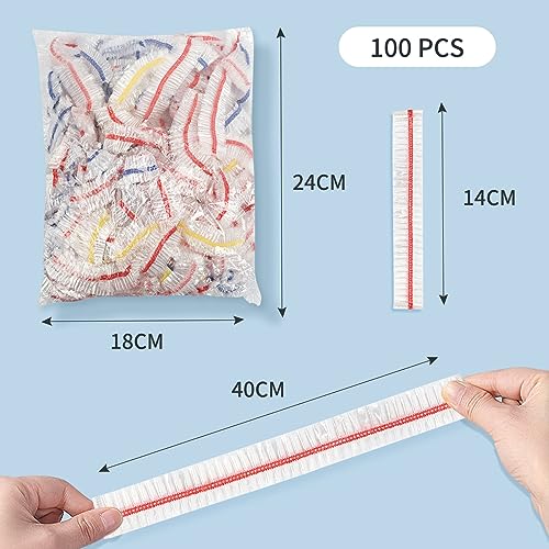 100pcs Colorful Plastic Bowl Covers Dish Cover Food Cover (100 Count)
