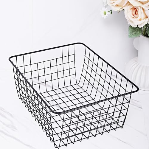 14" Upright Freezer Storage Baskets (Black / 14"-4Pack)