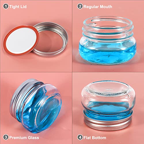 24 Pack 4 oz Glass Mason Jars (4oz,24 Pack)