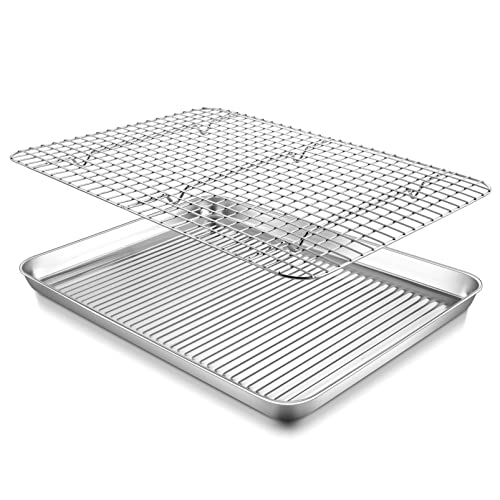 Baking Pan with Wire Rack (16 x 12 x 1 Inch)