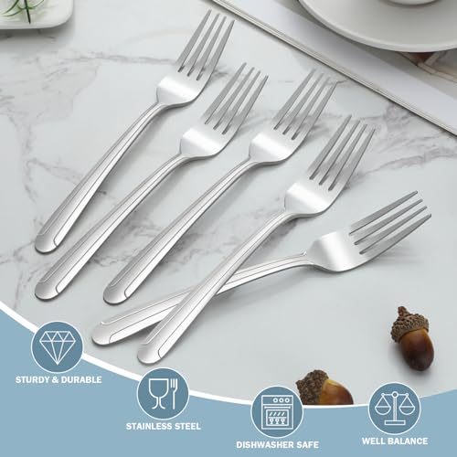 24 Piece Salad Forks (24 Pcs 7.1'' Salad Forks)