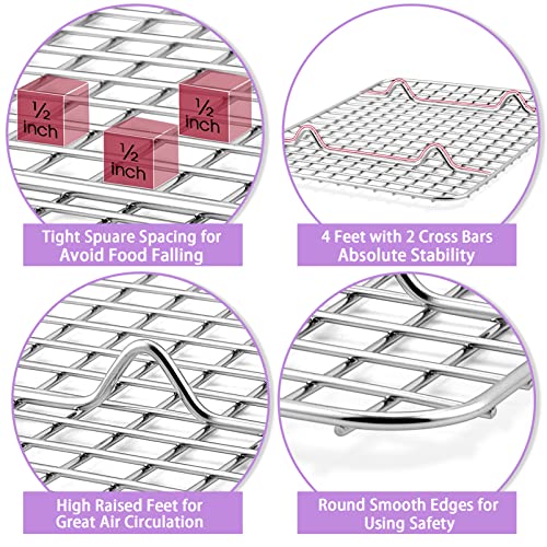 Baking Pan with Wire Rack (10.5 x 8 x 1 Inch)