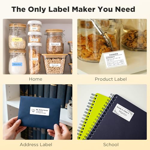 T50M Pro Bluetooth Label Maker Machine with 3 Tapes