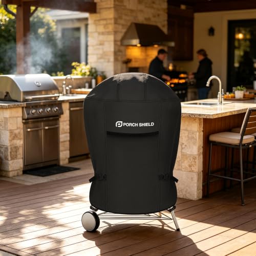 Outdoor Charcoal Kamado Joe Grill Cover 36" Dia x 45" H (36" Dia x 45" H / Black-Round)