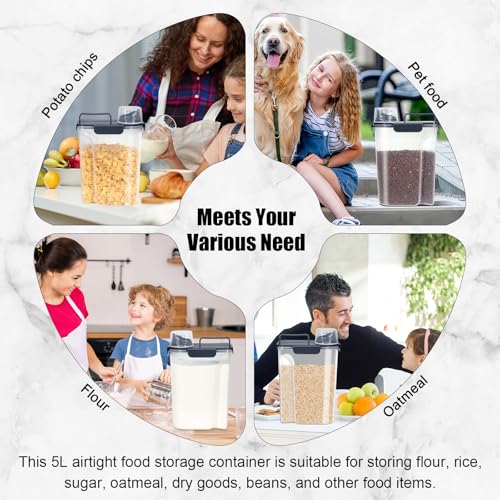 Airtight Rice Storage Container (Lnk Blue / 5L-1pack)