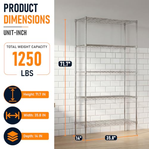 5 Tier Wire Shelf