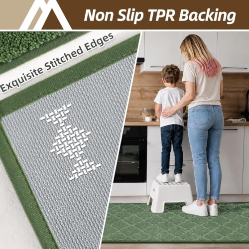 Kitchen Runner Rugs Non (Green / 24"X 72")