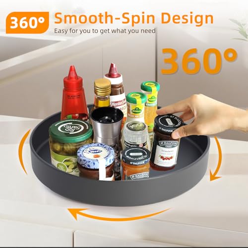 Metal Lazy Susan Organizer (12'' Gunmetal-1 Tier)