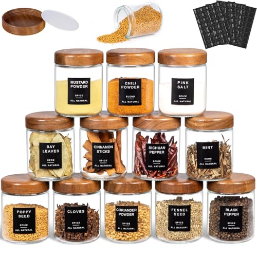 Glass Spice Containers for Kitchen (12)