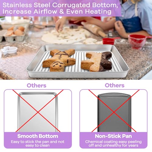 Baking Pan with Wire Rack (10.5 x 8 x 1 Inch)