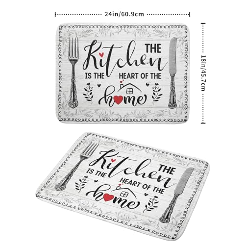 White Kitchen Dish Drying Mat 18x24 Inch Knife Fork Dish Drainer Rack Mats Microfiber Absorbent Protector for Kitchen Countertop Decor (home kitchen / 18" x 24")