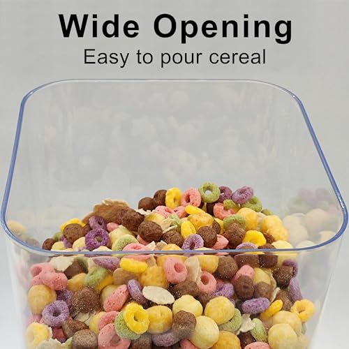 Cereal Dispenser Countertop with Lids (Black / Large)