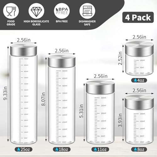 8 Oz Glass Bottles with Lid