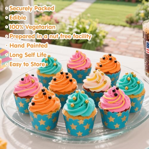 Edible Pearl Sprinkles for Cake Decorating (Gold Black Pearl)