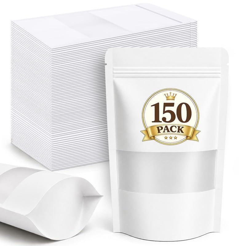 150 Pack Sealable Treat Bags (White / 150 Pack 3.5x5.5in (9x14cm))