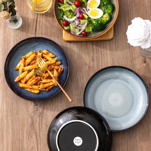 9.0" Ceramic Pasta Bowls Set of 6 (Set of 6 / Colorful)