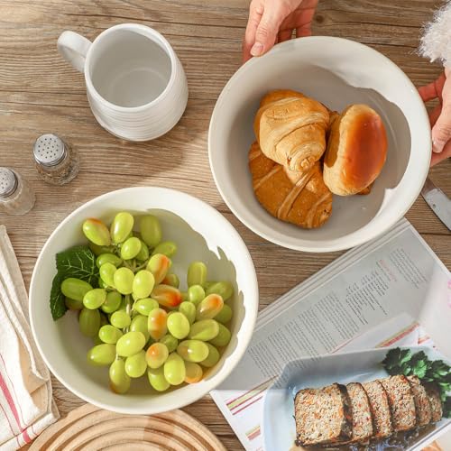 Serving Bowls Set of 2 (White / 60 Ounce)