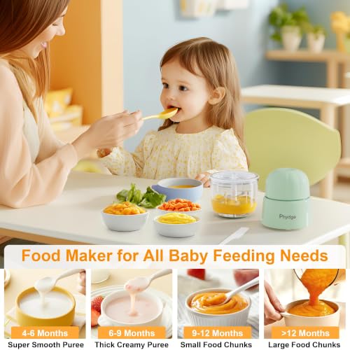 Baby Food Maker for Baby Puree Foods Fruit Vegetable Meat (Green)