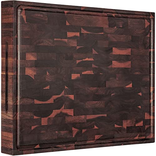 X Large Walnut Wood End Grain Cutting Board 20x15x2" Butcher Block (End Grain / 20"L x 15"W)