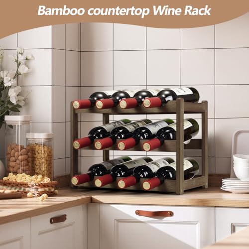 Bamboo Wine Rack (3 Tier Moca)