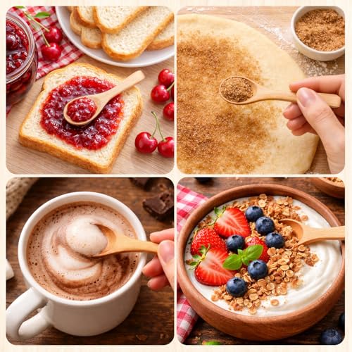 100 Pcs Small Wooden Spoons (Mix Color)