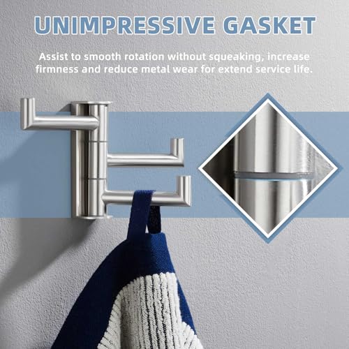 Swivel Towel Hook Brushed Nickel (1 Pack / Brushed Nickel)