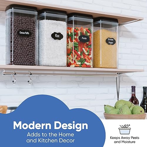 Airtight Food Storage Boxes with Labels (4 Count)