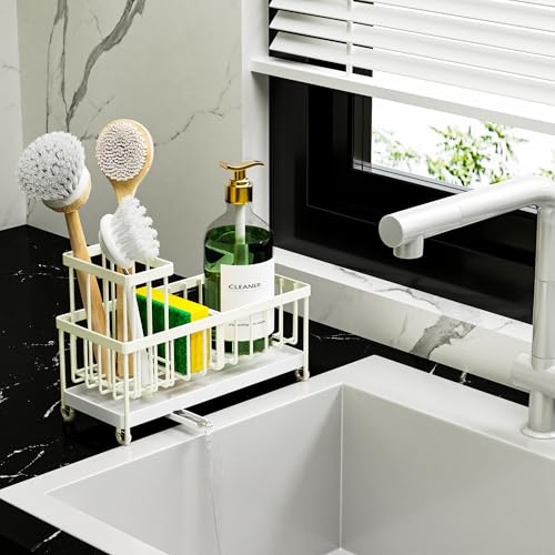 Sponge Holder for Kitchen Sink (Cream - 9.25″)