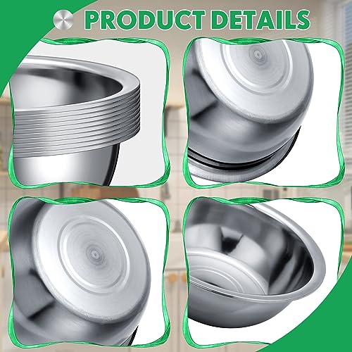 12 Pcs Stainless Steel Mixing Bowls Bulk
