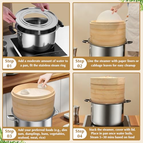 Bamboo Steamer 2 Tier 10