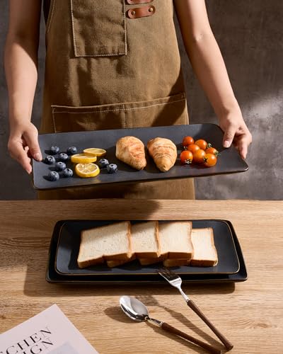Serving Platters Set of 3 Sizes (Matte Dark Charcoal)