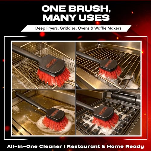 20" Deep Fryer Cleaning Brush by FryOilSaver Co (20 Inches)