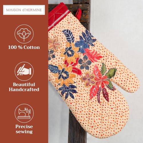 Maison d'Hermine Oven Gloves 100% Cotton Oven Mitt (064 - Kalahari / 7.5" x 13" (Oven Mitt))