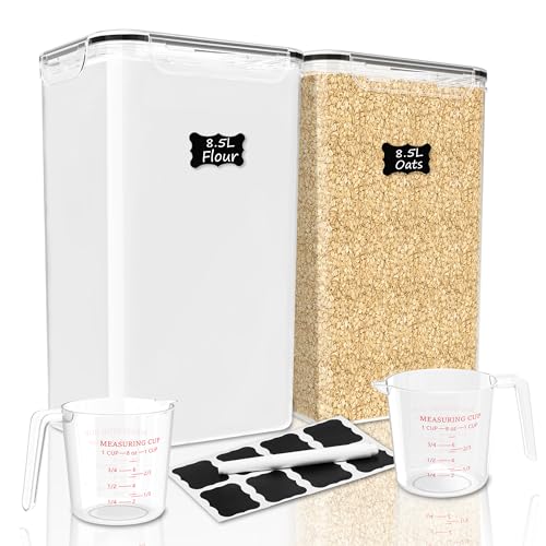 2 PC Flour Sugar Storage Containers (8.5 L - 2 Pack)