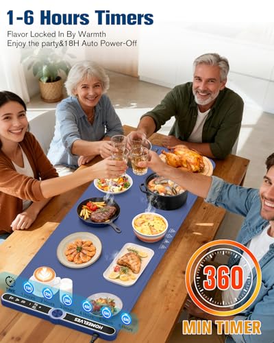 Warming Mat for Food Extra Large (Blue / 39.4x15 Inch)