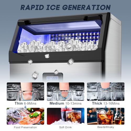 Commercial Ice Maker Machine 300LBS (Stainless Steel)